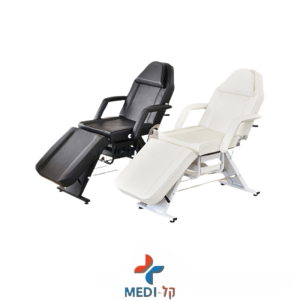 מיטת קוסמטיקה 3 חלקים עם ידיות, מגירות ומדף – לבן או שחור