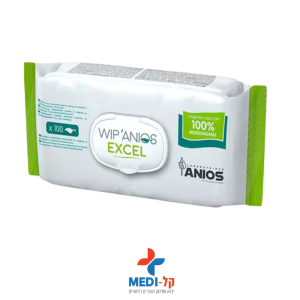 מטליות חיטוי WIP’ANIOS EXCEL – ניקוי וחיטוי משטחים רפואיים 100 יחידות