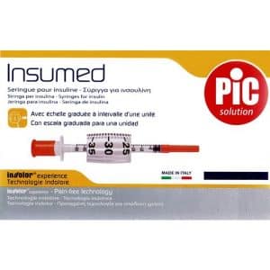 מזרק 0.5 מ"ל עם מחט להזרקה 31G*8 PIC איטלקי