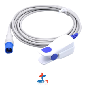 כבל סיטוראציה Philips M1196A – חיישן SPO2 קליפס למבוגר 3 מטר
