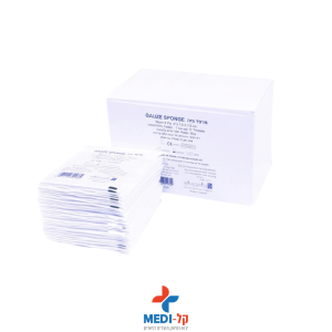 פד גזה סטרילי 7.5X7.5 ס"מ – 100 יחידות באריזה