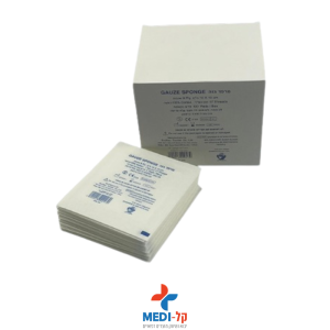פד גזה סטרילי 10X10 ס"מ – 100 יחידות בקופסה