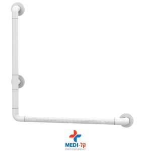 מאחז L נירוסטה בציפוי ABS לבן 60×60 ס"מ