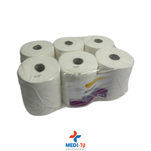 נייר מגבת טאץ' לבן 6 גלילים Slim Roll Selpak – 150 מטר לגליל