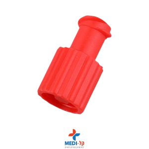 פקק אדום קומבי סטרילי למזרק 100 יחידות MEDI PLUS