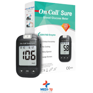 ערכה  למדידת סוכר דגם ON CALL SURE