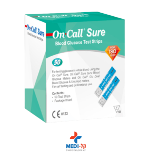 סטקים למד סוכר 50 יח' ON CALL SURE