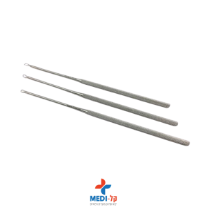 לולאת בילו נירוסטה לאף אוזן גרון ENT Billeau Curette – שלושה גדלים S/M/L