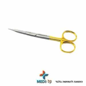 מספריים כירורגיים Goldman Fox TC – קצה ישר/מעוקל, 13 ס"מ