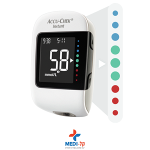 מכשיר מד סוכר ACCU-CHEK Instant ערכה שלמה דגם INSTANT עם 10 סטיקים