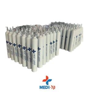 גליל חמצן תקני נייד אלומניום כולל מילוי חמצן רפואי לסיוע רפואי - 5 ליטר