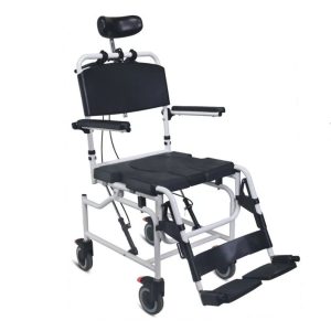 כיסא רחצה ושירותים Tilt-In-Space Recliner עם משענת ראש – תמיכה מלאה ונוחות מרבית